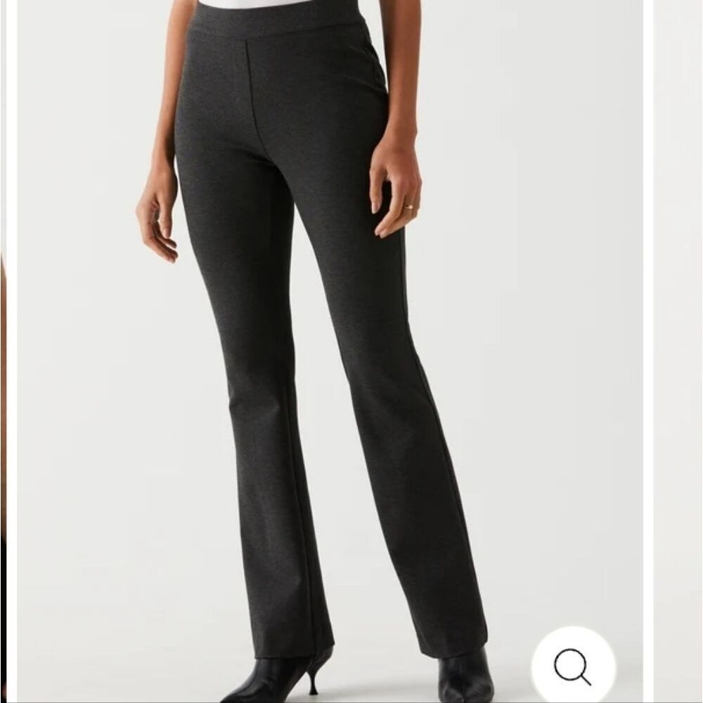 🆕️👖Rafaella Ponte Knit High Rise Bootcut Trouser Pants, Sz 14 - Gray
